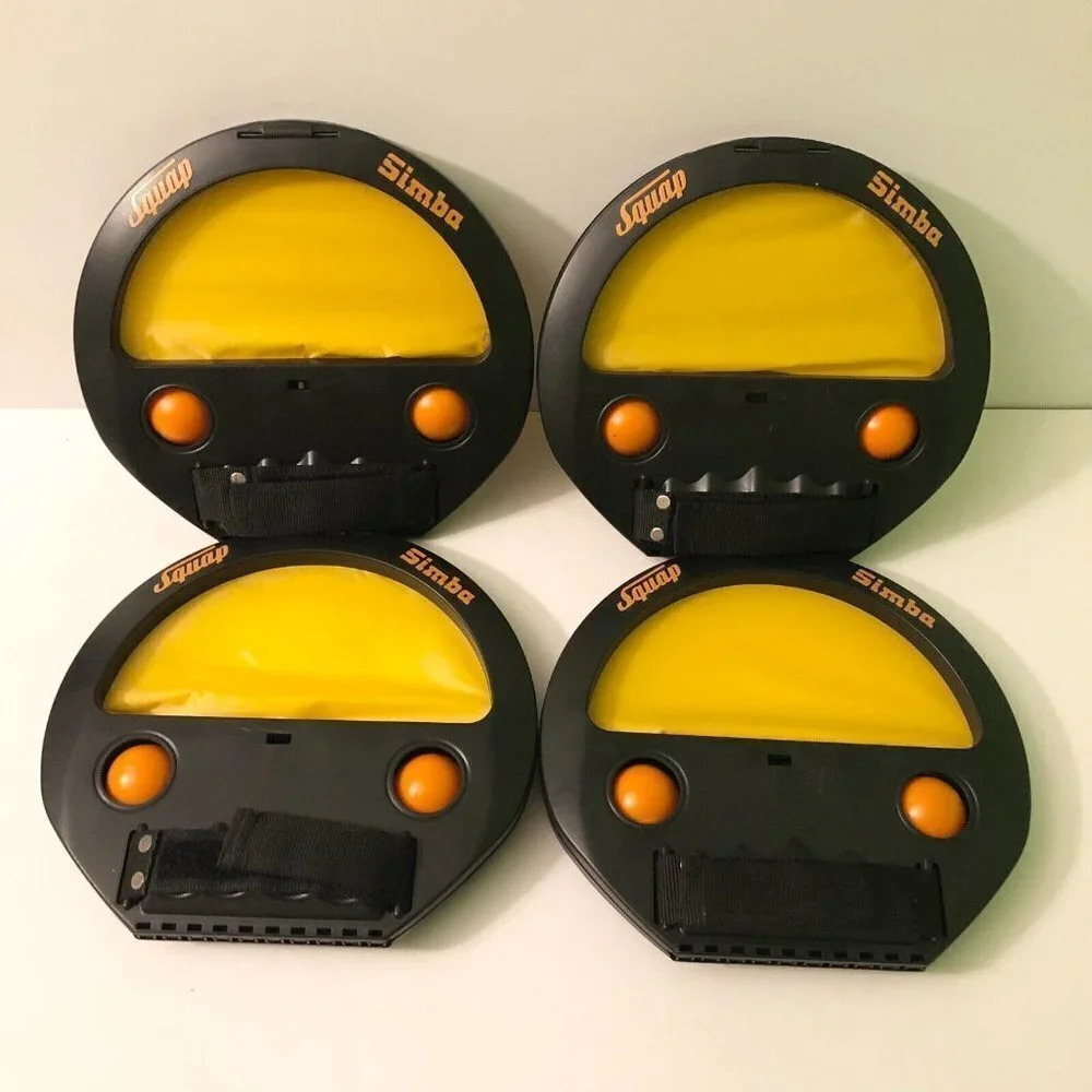 Simba Squap Catch Ball Game Adjustable Straps  Set of 4 Paddles with Balls
